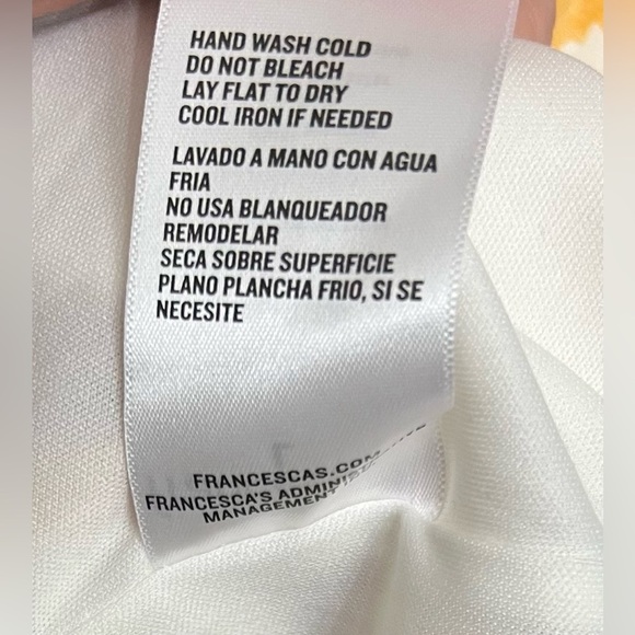 NWT mini puff sleeve floral print yellow and white dress-Size Large - Picture 7 of 10